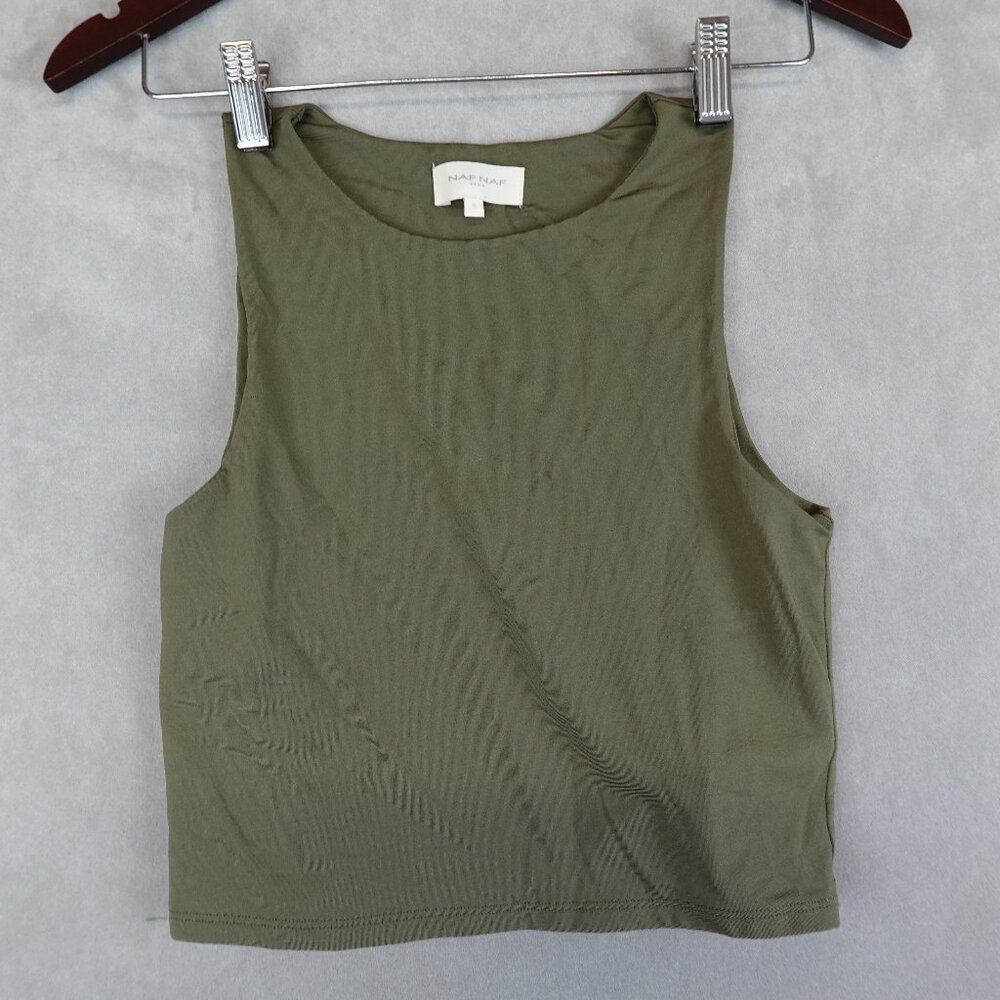 Naf Naf Tank Top Green Cropped